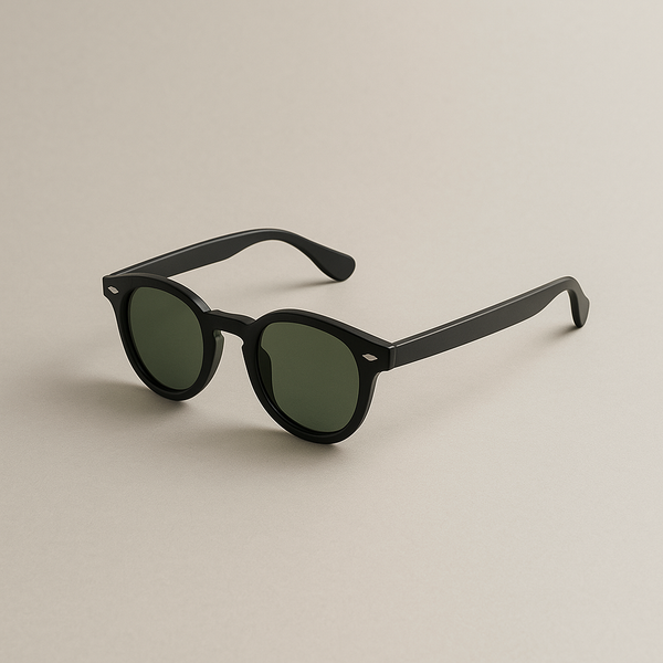 Lunettes de Soleil Noir & Vert Profond